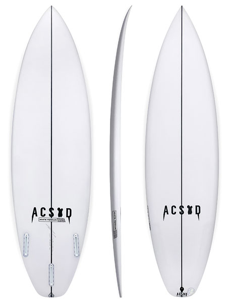 【大得価得価】ACSOD ホワイトフェラーリ　5\'5 1/2 x 17 7/8 x 2 1/16 21L アレックスクルーズ WHITE FERRARI 5.8フィート未満